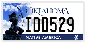 IDD529  license plate in OK