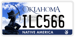 ILC566  license plate in OK