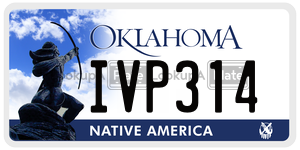 IVP314  license plate in OK