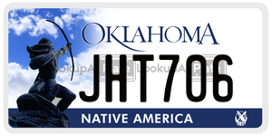 JHT706  license plate in OK