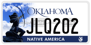 JLQ202 license plate in Oklahoma