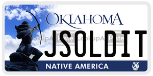 JSOLDIT license plate in Oklahoma