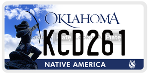 KCD261 license plate in Oklahoma