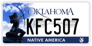 KFC507  license plate in OK