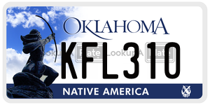 KFL310  license plate in OK