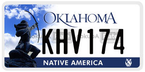 KHV174  license plate in OK