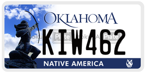 KIW462  license plate in OK