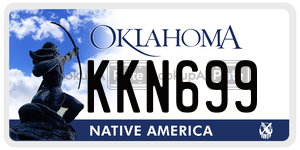 KKN699  license plate in OK