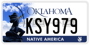 KSY979 license plate in Oklahoma