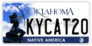 KYCAT20  license plate in OK
