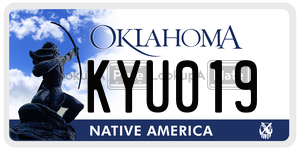 KYU019 license plate in Oklahoma
