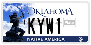 KYW1  license plate in OK