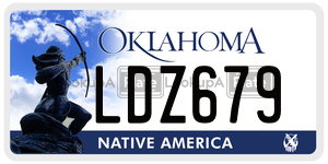 LDZ679  license plate in OK