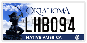LHB094  license plate in OK