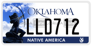 LLD712  license plate in OK