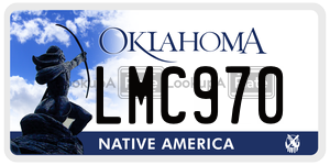 LMC970  license plate in OK