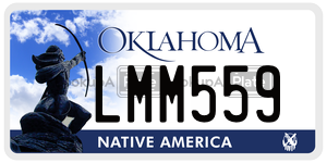 LMM559 license plate in Oklahoma