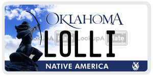 LOLLI  license plate in OK