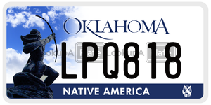 LPQ818  license plate in OK