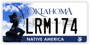 LRM174  license plate in OK