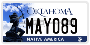 MAY089  license plate in OK
