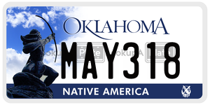 MAY318  license plate in OK