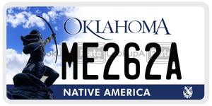 ME262A  license plate in OK