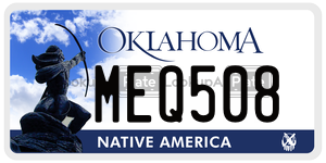 MEQ508  license plate in OK