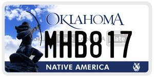 MHB817 license plate in Oklahoma