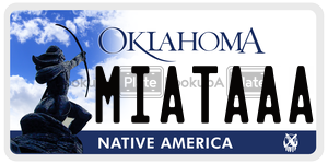 MIATAAA license plate in Oklahoma