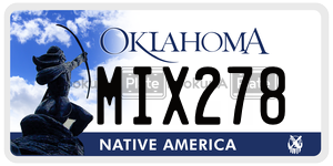 MIX278  license plate in OK