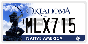 MLX715  license plate in OK