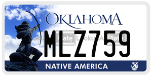 MLZ759  license plate in OK