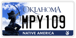 MPY109  license plate in OK