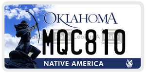 MQC810  license plate in OK