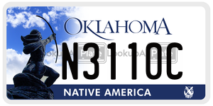 N3110C  license plate in OK