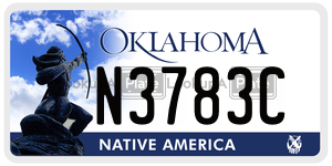 N3783C  license plate in OK