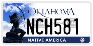 NCH581  license plate in OK