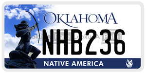 NHB236 license plate in Oklahoma