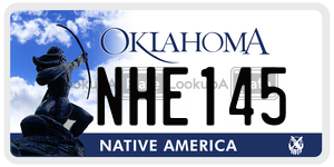 NHE145 license plate in Oklahoma
