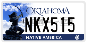 NKX515  license plate in OK