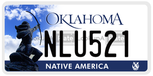 NLU521 license plate in Oklahoma