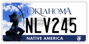 NLV245 license plate in Oklahoma