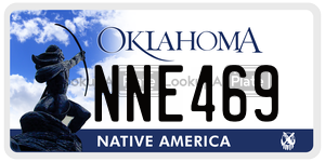 NNE469 license plate in Oklahoma