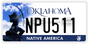 NPU511 license plate in Oklahoma