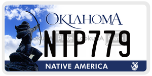 NTP779 license plate in Oklahoma