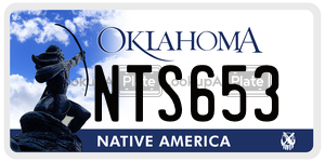 NTS653 license plate in Oklahoma