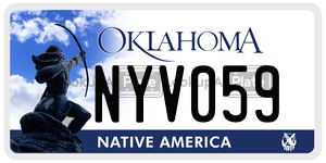 NYV059 license plate in Oklahoma