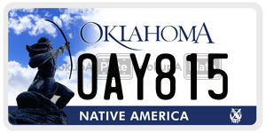 OAY815  license plate in OK