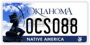OCS088  license plate in OK